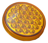 GG LED Light 4" Pearl Amber Lens 24 LEDs Park Turn Clearance Plastic #78270 Each