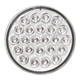 24 LED Back Up Light 4" Pearl White with Clear Lens 3 Prong GG#78272 Each