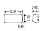 Clearance/Marker Amber Lens Small Light, Single Bulb 2-1/2" Long GG#80275 Each