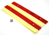 GG Reflectors Red 12" Long, 1" Wide 2 Screw Holes or Tape Mount #80866 Pair