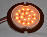 Dark Amber Glass Watermelon Marker/Clearance Kit 18 LEDs 3-1/2" GG#81861-Pair