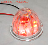 Glass Lens Conversion Light Base 18 High Powered Red SMD LEDs 3 Wire GG#81851