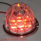 Glass Lens Conversion Light Base 18 High Powered Red SMD LEDs 3 Wire GG#81851