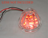 Glass Lens Conversion Light Base 18 High Powered Red SMD LEDs 3 Wire GG#81851