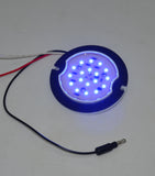 Blue Glass Watermelon Accent Light Kit W/Blue 18 LEDs 3-1/2" GG#81866 set of 5