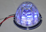 Clear Glass Watermelon Accent Light Kit W/Blue 18 LEDs 3-1/2" GG#81867 set of 5