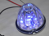 Clear Glass Watermelon Accent Light Kit W/Blue 18 LEDs 3-1/2" GG#81867 set of 2