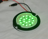 Green Glass Watermelon Accent Light Kit W/Green 18 LEDs 3-1/2" GG#81868 set of 2