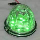 Clear Glass Watermelon Accent Light Kit W/green 18 LEDs 3-1/2" GG#81869 set of 2