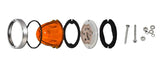 Dark Amber Glass Watermelon Marker/Clearance Kit 18 LEDs 3-1/2" GG#81861-Pair