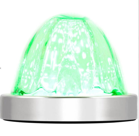 Clear Glass Watermelon Accent Light Kit W/green 18 LEDs 3-1/2" GG#81869 set of 5
