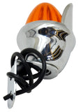 Incandescent Mini Auxiliary Light Amber Lens 1 Bulb Chrome W/Visor GG#82770 Each