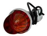 Incandescent Mini Auxiliary Light Amber Lens 1 Bulb Chrome W/Visor GG#82770 Each