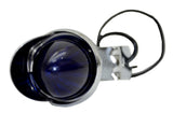 Incandescent Mini Auxiliary Light Blue Lens 1 Bulb Chrome W/Visor GG#82771 Each