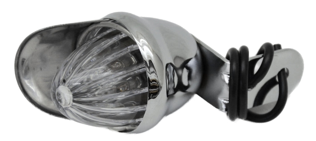 Incandescent Mini Auxiliary Light Clear Lens 1 Bulb Chrome W/Visor GG#82772 Each