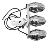 Auxiliary Incandescent Triple Mini Light w/Visor Clear Lens 3 Bulb GG#82782 Each