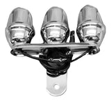 Auxiliary Incandescent Triple Mini Light w/Visor Clear Lens 3 Bulb GG#82782 Each