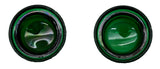 Glass Dome Light Lens Green for Peterbilt Top Hat Style 1 9/16" GG#82817 Pair
