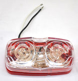 Tiger Eye Double Bubble Led Light for Kenworth 16 Red LEDs Clear Lens GG#85243
