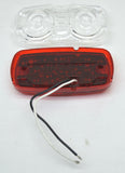 Tiger Eye Double Bubble Led Light for Kenworth 16 Red LEDs Clear Lens GG#85243