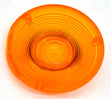 Lens replacement 4" amber plastic with chrome ring for back of cab Peterbilt