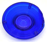 Lens replacement 4" blue plastic with chrome ring for back of cab Peterbilt