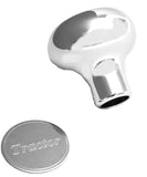 GG Deluxe Knob for Tractor Air Brake Chrome Screw-on Stainless Plaque #95380