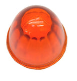 Bumper Guide Dome Light Lens Dark Amber Glass Watermelon 1-5/8 OD #7721DA Pair