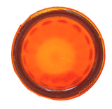 Bumper Guide Dome Light Lens Dark Amber Glass Watermelon 1-5/8 OD #7721DA Pair