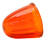 Bumper Guide Dome Light Lens Dark Amber Glass Watermelon 1-5/8 OD #7721DA Pair
