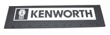 Quarter Fender Mud Flaps Kenworth 24" x 6" Black White Logo Rubber MKW-2406 Pair