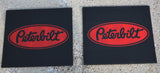 Front Fender Mud Flaps Peterbilt 16x14 Black Red Logo Rubber MP-1614 -Pair