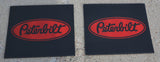 Front Fender Mud Flaps Peterbilt 16x14 Black Red Logo Rubber MP-1614 -Pair