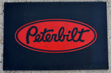 Front Fender Mud Flaps For Peterbilt 18X12 Black Red Logo Rubber MP-1812 Pair