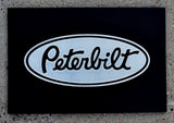 Front Fender Mud Flaps For Peterbilt 18X12 Black Silver Logo Rubber MPS1812-Pair