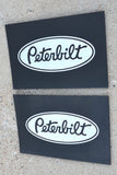 Front Fender Mud Flaps For Peterbilt 18X12 Black Silver Logo Rubber MPS1812-Pair