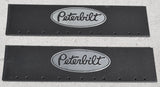 Quarter Fender Mud Flaps Peterbilt 24 x 6 Black Silver Logo Rubber MPS-2406 Pair