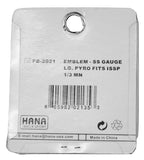 HTS Gauge Emblem for Peterbilt Isspro Pyro Pyrometer 1/3 Moon Stainless PB-2021