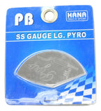HTS Gauge Emblem for Peterbilt Isspro Pyro Pyrometer 1/3 Moon Stainless PB-2021
