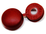 Screw Head Covers Hinged for #6 #8 #10 M3 M4 M5 Flat Back Old Burgundy Set of 10
