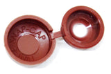 Screw Head Covers Hinged for #6 #8 #10 M3 M4 M5 Flat Back Old Burgundy Set of 10