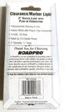 RoadPro Incandescent Clearance/Marker Sealed Light  2",  2 Prong  RP-1030A