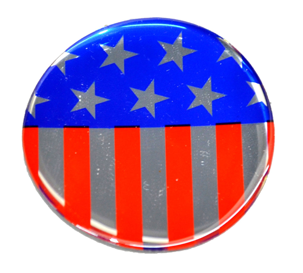 UP Tractor/Trailer Air Brakes Round Sticker Glossy USA Flag 1 3/4" OD 22941 Pair