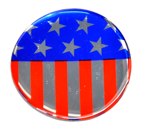 UP Tractor/Trailer Air Brakes Round Sticker Glossy USA Flag 1 3/4" OD 22941 Pair