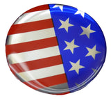 UP Tractor/Trailer Air Brakes Round Sticker Glossy USA Flag 1 3/4" OD 22941 Pair