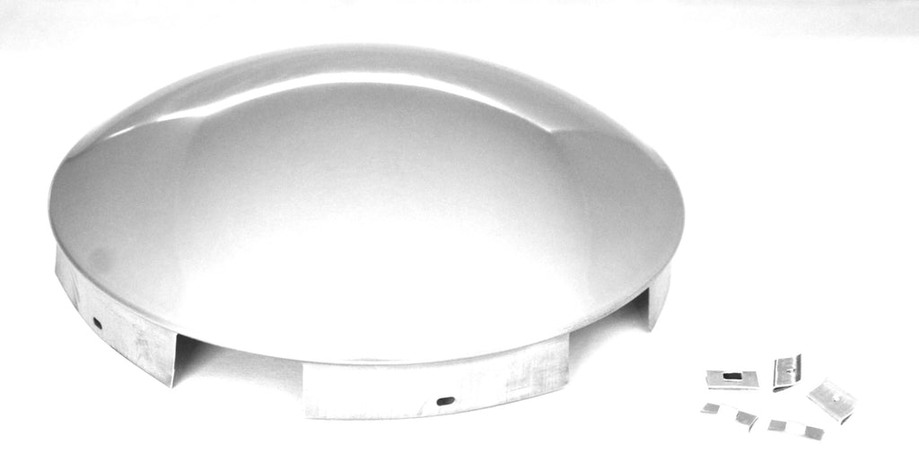 UP Front Hub Cap for Peterbilt 5 Even Notches Dome Stainless 1" Lip #20119 Each