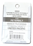 Oval Glove Box Emblem Bezel Trim for Peterbilt 1-3/4" X 3/4" Plastic UP#20593