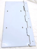 License plate single holder stainless steel piano hinge 18 1/4" wide 7 1/4" tall