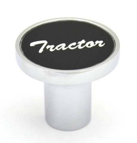 UP Air Brake Tractor Knob Screw-on Chrome Body Black Aluminum Sticker # 23010