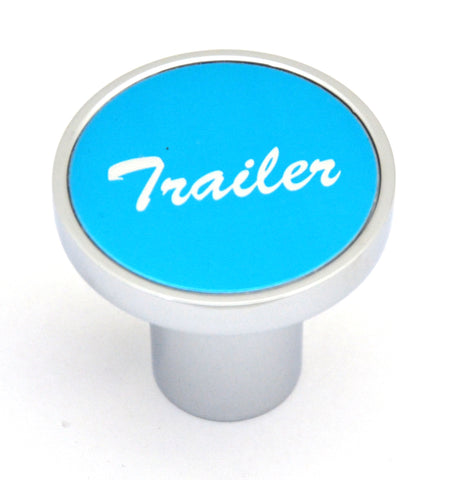 Air Brake Trailer Knob Screw-on Chrome Body Blue Aluminum Sticker UP#23018